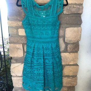 Anthropology turquoise dress